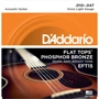 Струна для гітар Струны D`ADDARIO EFT15 FLAT TOPS EXTRA LIGHT 10-47