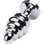 Анальная пробка с кристаллом Toyfa Metal Silver anal plug red gem
