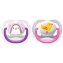 Пустушка ортодонтична Philips AVENT Ultra Air Animal для дівчаток 0-6 міс 2 шт (SCF080/06): Вид пустушки классическая