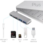 Адаптер WIWU Adapter C1 Plus USB-C to USB-C+SD+2xUSB3.0 HUB Gold (6957815503797) фото 4