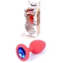 Анальная пробка Boss Series - Jewellery Red Silicon PLUG Medium Blue (BS6400084)