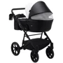 Коляска 2 в 1 Bair Kiwi кожа 100% BK-51/15 белый - черный: Материал колес резина