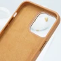 Чехол для iPhone TPU Case Bonbon Leather Metal Style with MagSafe Brown for iPhone 15 Pro Max: Материалы искусственная кожа