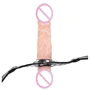Кляп с двойным фаллоимитатором Fetish Tentation Double Penis Gag Flesh