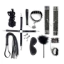 Набор Art of Sex - Spikes BDSM Set Leather, 10 предметов, натуральная кожа, черный
