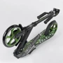 Самокат дитячий Best Scooter з PU колесами, затискачем керма і 1 амортизатором Black / Green (88919): Конструкція рами складна