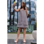 Сарафан FLFashion Сандра ФСС 3084 46 серый повседневный до середин бедра: Длина рукава Без рукава