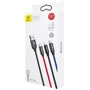 Кабель Baseus USB Cable to Lightning/microUSB/USB-C Three Primary Colors 30сm Black (CAMLT-ASY01) фото 11