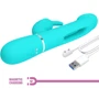 Вибратор 3в1 LYBAILE Pretty Love Twinkled Tenderness Kampas Turquoise (BW-500025-1)