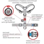 Шлея для собак WAUDOG анатомическая H-образная Nylon Mono с QR-паспортом светоотражающая пластиковый фастекс L Ш 25 мм А 50-90 см, В 60-100 см cалатовый (52745) фото 4