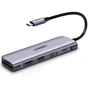 Адаптер Ugreen Adapter CM195 USB-C to USB-C+HDMI+SD+2хUSB 3.0 Gray (70411)