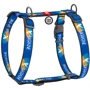 Шлея WAUDOG Nylon с QR-паспортом рисунок Флаг M 20 мм 40-70 см синий (5150-0229)