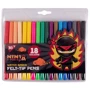 Фломастери YES Ninja 18 кольорів (650532)