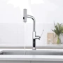 Смеситель для кухни Lefton Waterfall & Pull-Out Kitchen Faucet with Temperature Display-KF2209 Chrome: Длина излива, см 21.5