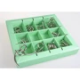 10 Metal Puzzle Green Зеленый набор
