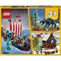 Конструктор LEGO Creator Корабль викингов и Мидгардский змей (31132): Рекомендуемый возраст 9+