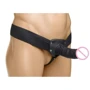 Страпон Hollow Silicone Strap On Dildo with Elastic Straps - Black