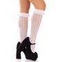 Гольфы ажурные с рюшами Leg Avenue Sweetheart Ruffle Cuff Knee Highs White