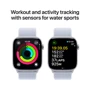 Apple Watch Series 10 42mm GPS Silver Aluminium Case with Blue Cloud Sport Loop (MWWD3QH/A) UA: Материал корпуса Алюминий
