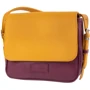 Женская сумка почтальонка Laskara разноцветная (LK-10245-yellow-purple)