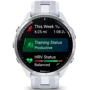 Смарт-годинник Garmin Forerunner 965 Titanium Bezel with Whitestone Case and Whitestone/Powder Grey Silicone Band (010-02809-11): Час роботи До 23 дней (в режиме смарт-часов), до 31 часа (GPS), до 10.5 часов (GPS + музыка)