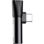 Адаптер Baseus Adapter L41 USB-C to USB-C+3.5mm Black (CATL41-01): Цвет черный