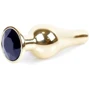 Анальная пробка с кристаллом BOSS of TOYS Boss Series - Jewellery Gold BUTT PLUG Black, BS6400065