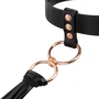 Ошейник с флоггером Rosy Gold Collar with Flogger Black