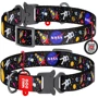 Ошейник WAUDOG Nylon с QR-паспортом, рисунок "NASA", металлическая пряжка-фастекс 25 мм 35-58 см разноцветный (5123)