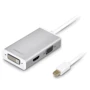 Адаптер Macally Mini DisplayPort to DVI/HDMI/VGA (MD-3N1-4K): Колір білий