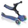 Самокат Globber серії Go up foldable plus синій, колеса з підсвічуванням, 20/50кг, 1+, 3 колеса: Матеріал коліс поліуретан