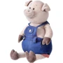 Мягкая игрушка Same Toy Свинка в джинсовом комбинезоне 45 см (THT711)