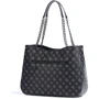 Жіноча сумка Guess Hensely Logo Girlfriend Tote темно-сіра (HWPM8378230-CMT): Фактура Матовая, Зернистая