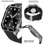 Аксесуар для Watch Rubber TPU Strap with Stainless Stell Case Black/Silver (FLS181108) для Apple Watch 44/45/49mm Ultra фото 4