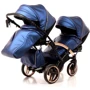 Универсальная коляска для двойни 2 в 1 Junama Fluo line Duo Slim 01, синий (J-Fl-DUOs-01): Тип коляски Коляска для двойни
