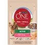 Вологий корм Purina ONE mini Active для собак з яловичиною, картоплею та морквою у підливі 20x100 г