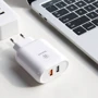 Зарядное устройство Baseus Wall Charger 2xUSB Quick Charge 3.0 23W White (CCALL-AG02): Сила тока 2.4А и более