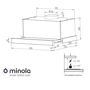 Вытяжка Minola HTL 6612 I 1000 LED: Материал корпуса нержавеющая сталь
