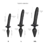 Анальная пробка с дилдо Strap-On-Me Switch Plug-In Realistic Dildo Black - XXL