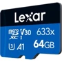 Карта памяти Lexar 64GB microSDXC Class 10 UHS-I U3 V30 A1 High Performance 633x (LMS0633064G-BNNNG): Тип карты MicroSDXC