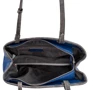 Женская сумка тоут Laskara синяя (LK-10242-blue): Фактура Под змею, Матовая, Гладкая
