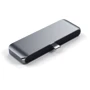 Адаптер Satechi Adapter Pro USB-C to USB-C+USB3.0+HDMI+Mini-jack 3.5 Space Grey (ST-TCMPHM): Додаткові роз'єми 3.5mm Headphone, HDMI, USB OTG, USB-C