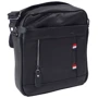 Мужская сумка через плечо Borsa Leather черная (10256-black)