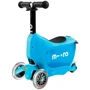 Самокат MICRO Mini2go Deluxe Plus - Блакитний (до 50 kg, до 20 kg з сидінням, 3-х колісний) MMD034: Матеріал коліс поліуретан