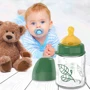 Бутылочка NIP с широкой горловиной 120 мл для кормления Вишенка Зеленая Серия (35115): Материал стекло