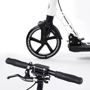 Самокат двоколісний Best Scooter PU колеса, 2 амортизатори, дискове гальмо Black/White (100077): Кількість коліс 2