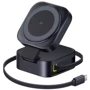 Зарядное устройство Baseus Wireless Charging Magnetic PicoGo 2in1 Qi2 67W with USB-C Cable Black (P10276800123-00) for Apple iPhone 16 I 15 I 14 I 13 I 12 series