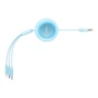 Кабель Baseus USB Cable to Micro USB/Lightning/Type-C Bright Mirror 2 Series 3.5A 1.1m Sky Blue (CAMJ010017) фото 5