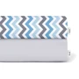 Набор простыней Cosas Grey / ZigZag Blue Grey на резинке 2 шт. 120x60 см (SetSheet_Grey_ZigBlueGrey_120x60)
