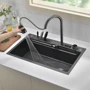 Кухонная мойка Lefton Waterfall Workstation Kitchen Sink Set With Digital Temperature Display & Knife Holder-KS2204: Количество чаш 1